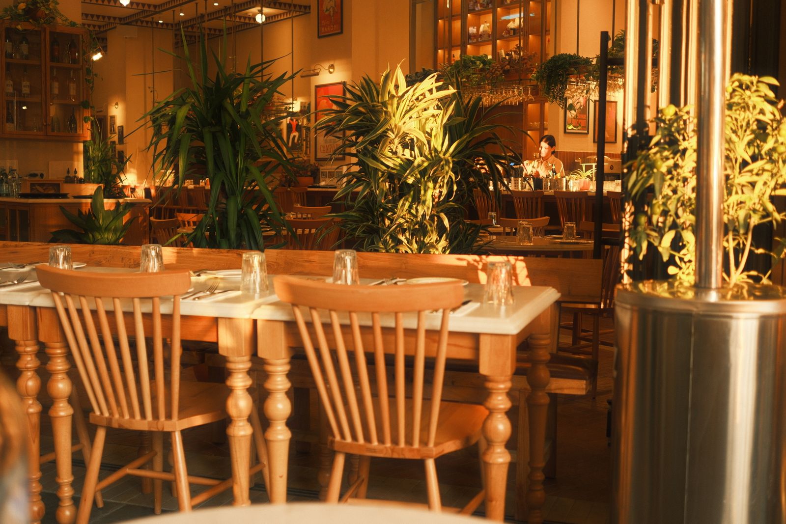 Cozy indoor restaurant corner